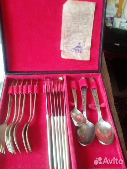 Мельхиоровый набор на 6 персон