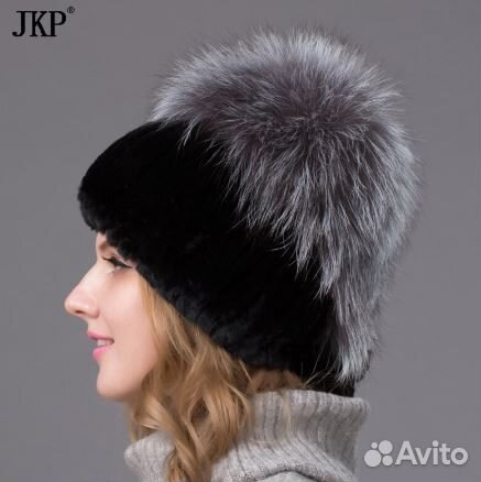 Зимние женские шапки натуральный мех