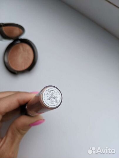 Румяна/хайлайтер/бронзер becca rose gold