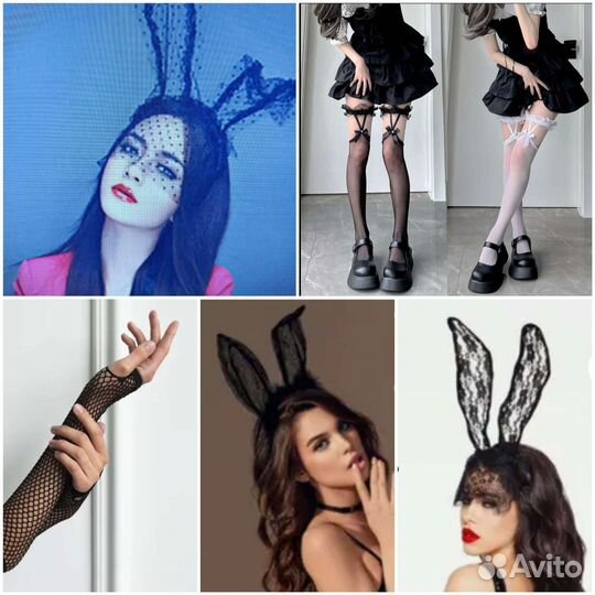 Ушки зайчика зайки котика ободок перча