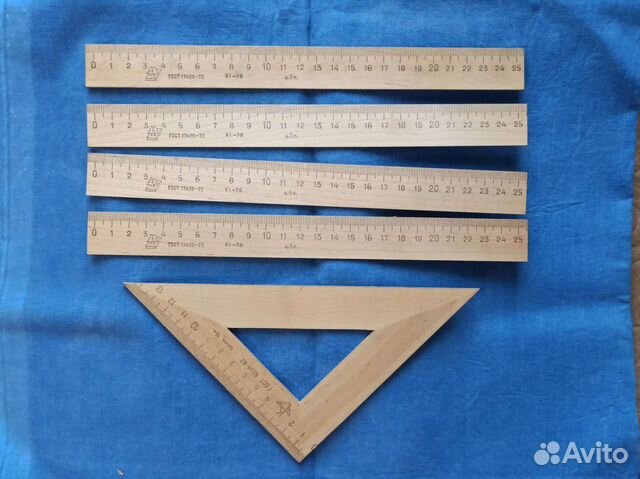 Деревянные линейки и треугольник, СССР
