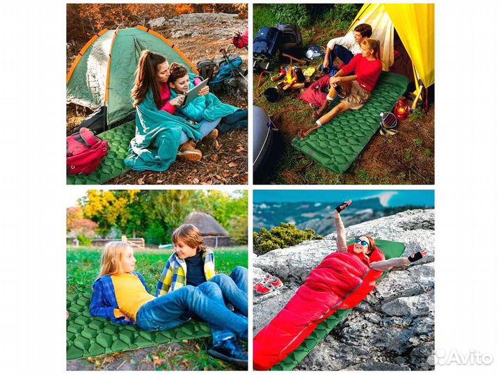 Туристический коврик с встроенным насосом