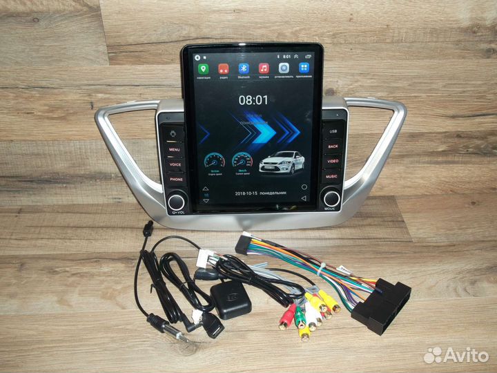 Магнитола Hyundai Solaris 2 Tesla Android