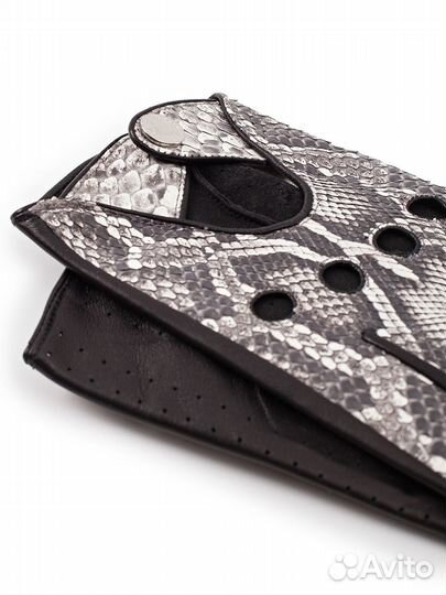 Водительские перчатки Верди из кожи питона