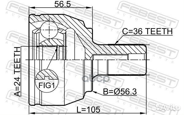 ШРУС ford focus 2 04- нар. 2110focii20 Febest