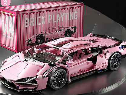 Конструктор Спорткар Lamborghini sian розовый / Те