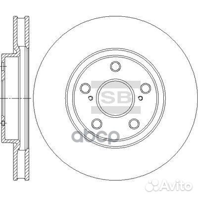 Диск тормозной, передний 1 2 SD4693 Sangsin brake