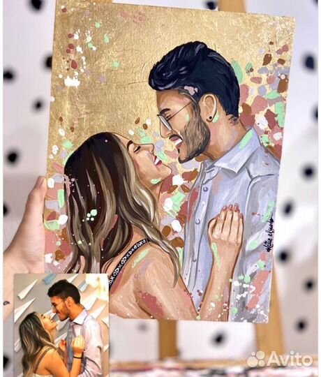 Портрет на холсте по фото в Карталах