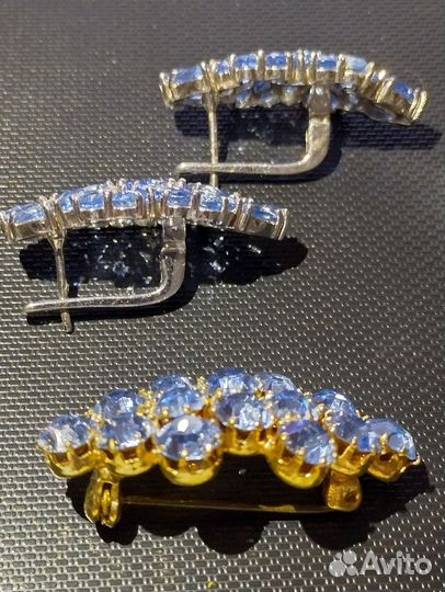 Комплекты серебряные с топазами и алпанитами