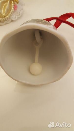 Колокольчик. елочнач игрушка. звенящий.фарфор