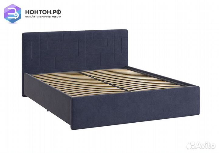 Кровать Лора 2 1.6 м синяя