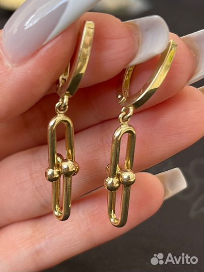Золотые серьги Tiffany&Co