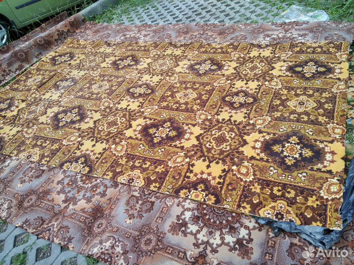 Ковролин коричневый 2х3,5 метра,вид нового