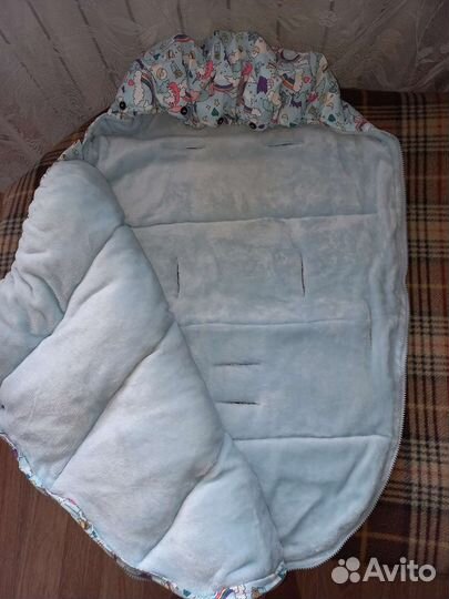 Теплый конверт в санки или в коляску