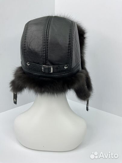 Шапка ушанка из соболя