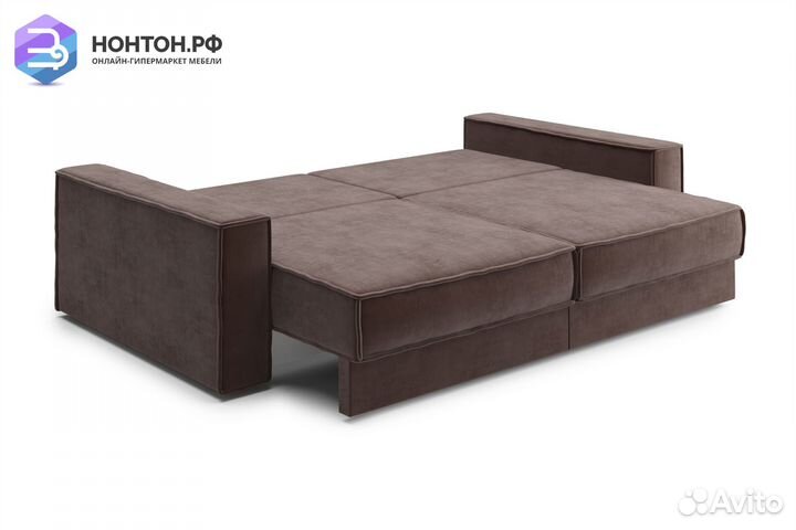 Диван тик-так Сохо 3-х местный коричневый