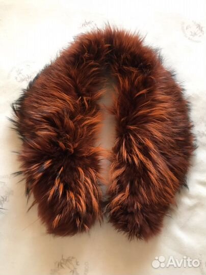 Воротник енот и нарукавники