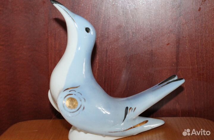 Фарфоровая статуэтка чайки. Гжель. Редкость
