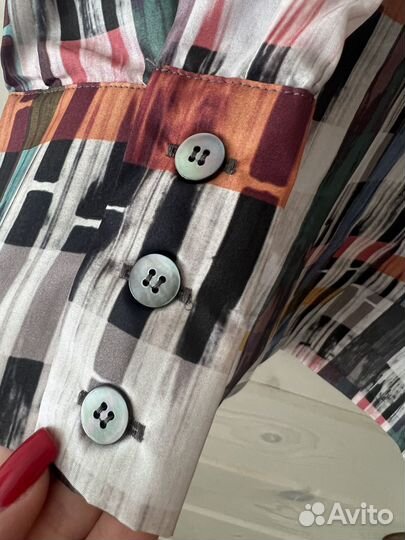 21 23 25 Блуза блузка рубашка Marina Rinaldi шелк