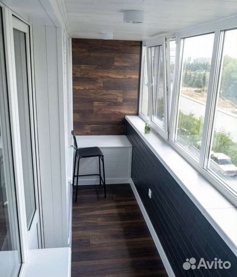 Отделка,обшивка,утепление лоджий и балконов