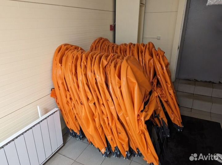 Универсальный тент на кран манипулятор оранжевый