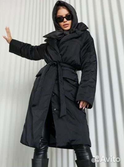 Утепленная косынка платок съёмный капюшон