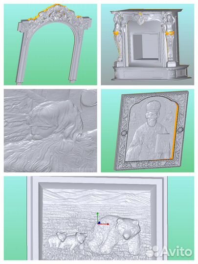 Огромный архив CNC 3Д макетов для чпу