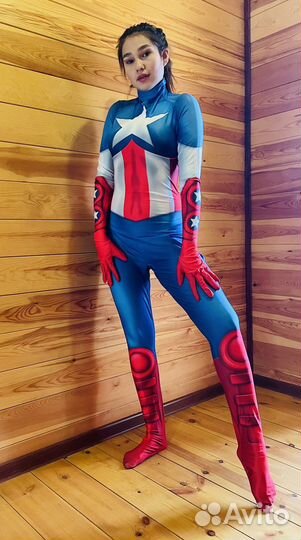 Костюм Капитана Америка. Женский. Новый
