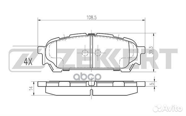 Колодки торм. диск. задн. Subaru Forester (SG )