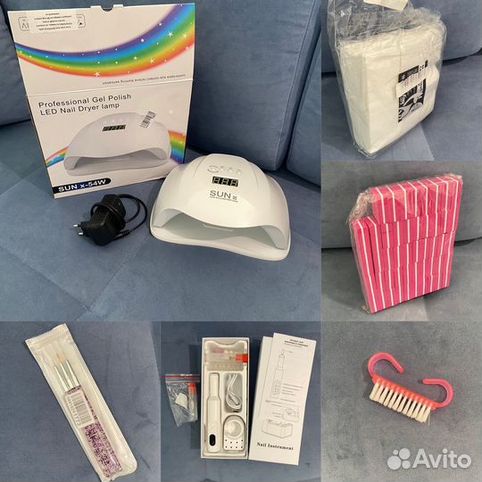 Набор для маникюра с лампой