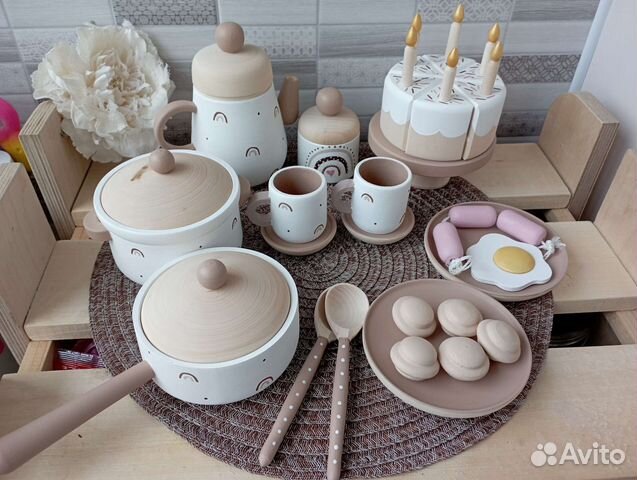 Посуда детская деревянная