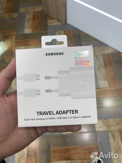 Зарядное устройство Samsung USB+Type-c 45W белый