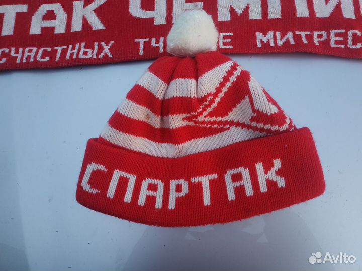 Спартак шапка+шарф комплект