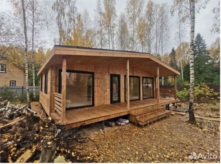 Каркасный всесезонный дом с доставкой 110 м кв, арт. вп-2349