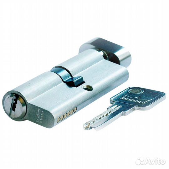 Цилиндр ключевой dorma 100мм 50x50 никель вертушка