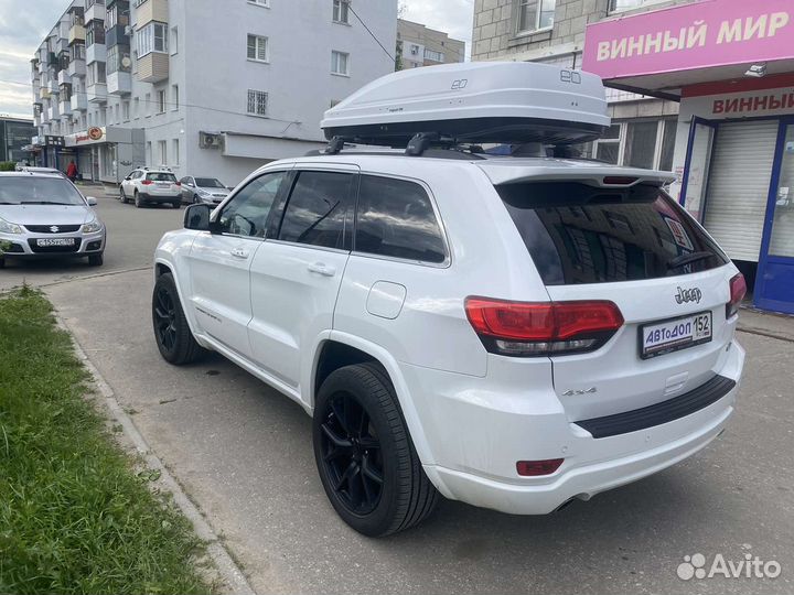 Бокс на крышу Магнум 390 белый карбон быстросъём