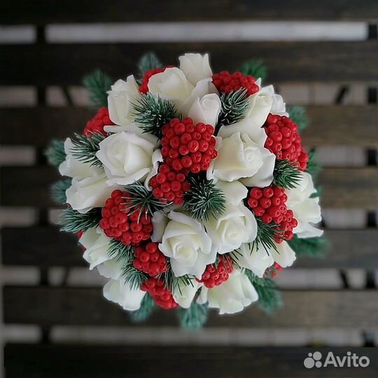 Интерьерный букет розы