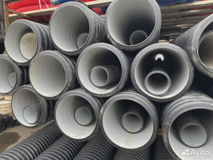 Труба дренажная двуслойная с фильтром