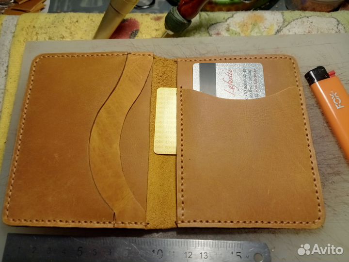 Обложка для документов охотника. Натуральная кожа