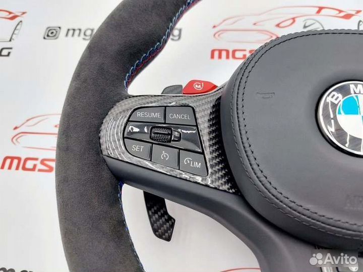 Руль M3 BMW 3 cерия G20 подогрев алькантара карбон