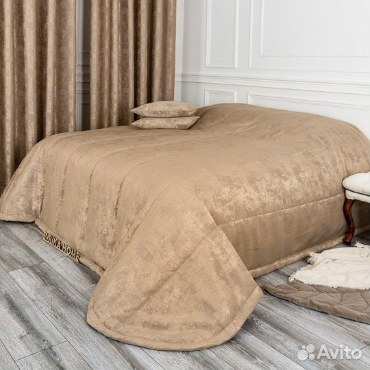 Покрывало Зарина бронза на кровать