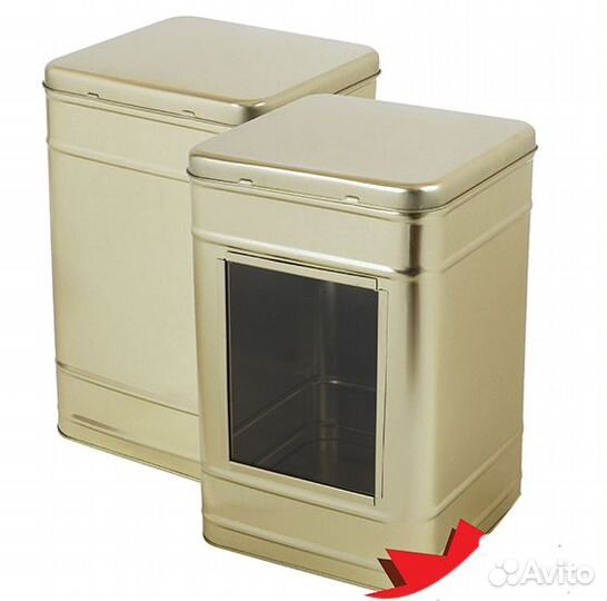 Банка для чая металлическая (с окошком)