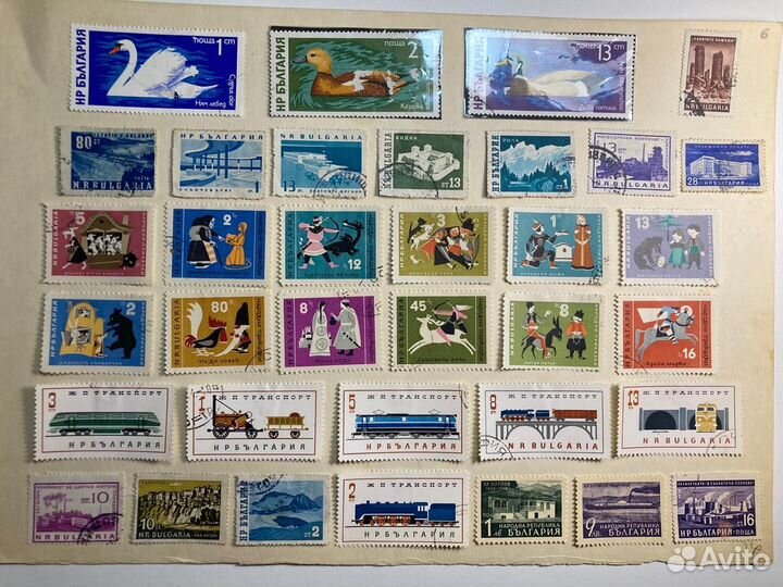Коллекция старых почтовых марок Болгарии