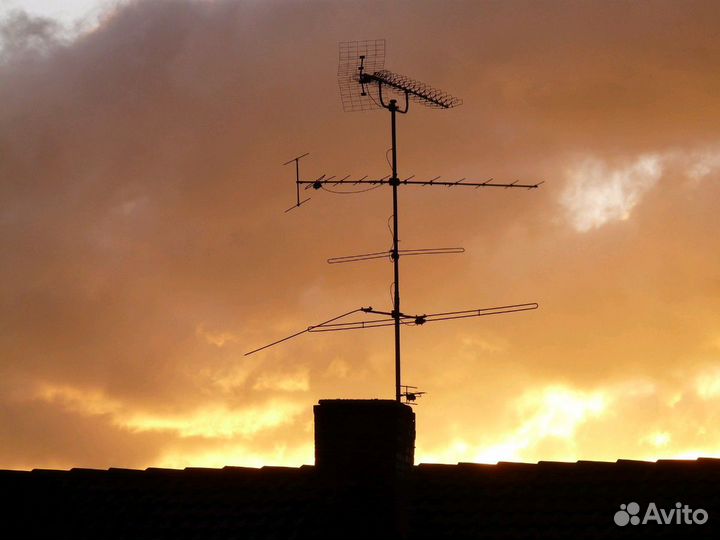 Антенны спутниковые, эфирные. Установка, ремонт