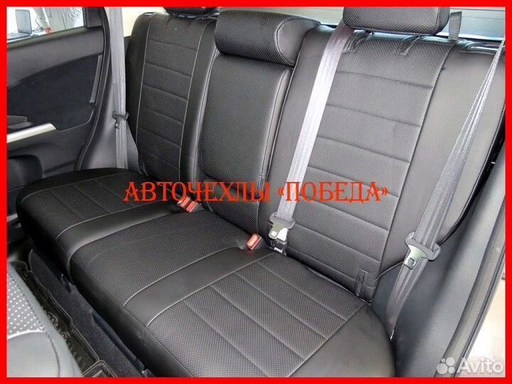 Чехлы Honda CR-V 4 из экокожи чёрные Классика