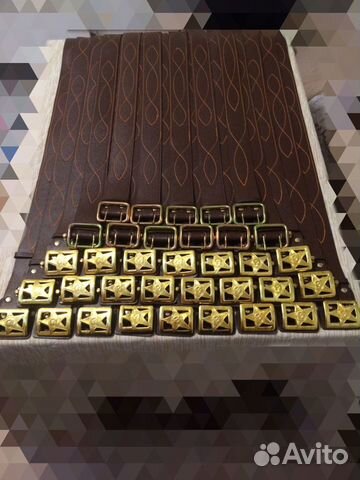 Ремень офицерский кожаный