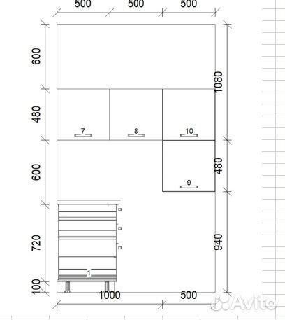 Кухня прямая