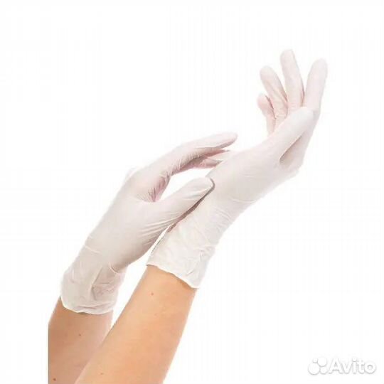 Виниловые перчатки прозрачные 50 пар