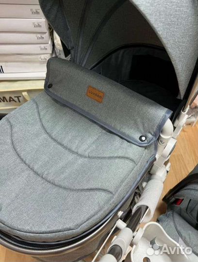 Коляска 3в1 трансформер Новая (серый серебро)
