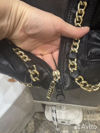 Пуховик натуральная кожа Fontanelli Италия